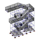 Escaliers en échafaudages